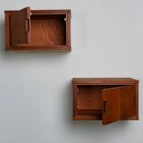 Set of 2 vintage floating nightstands