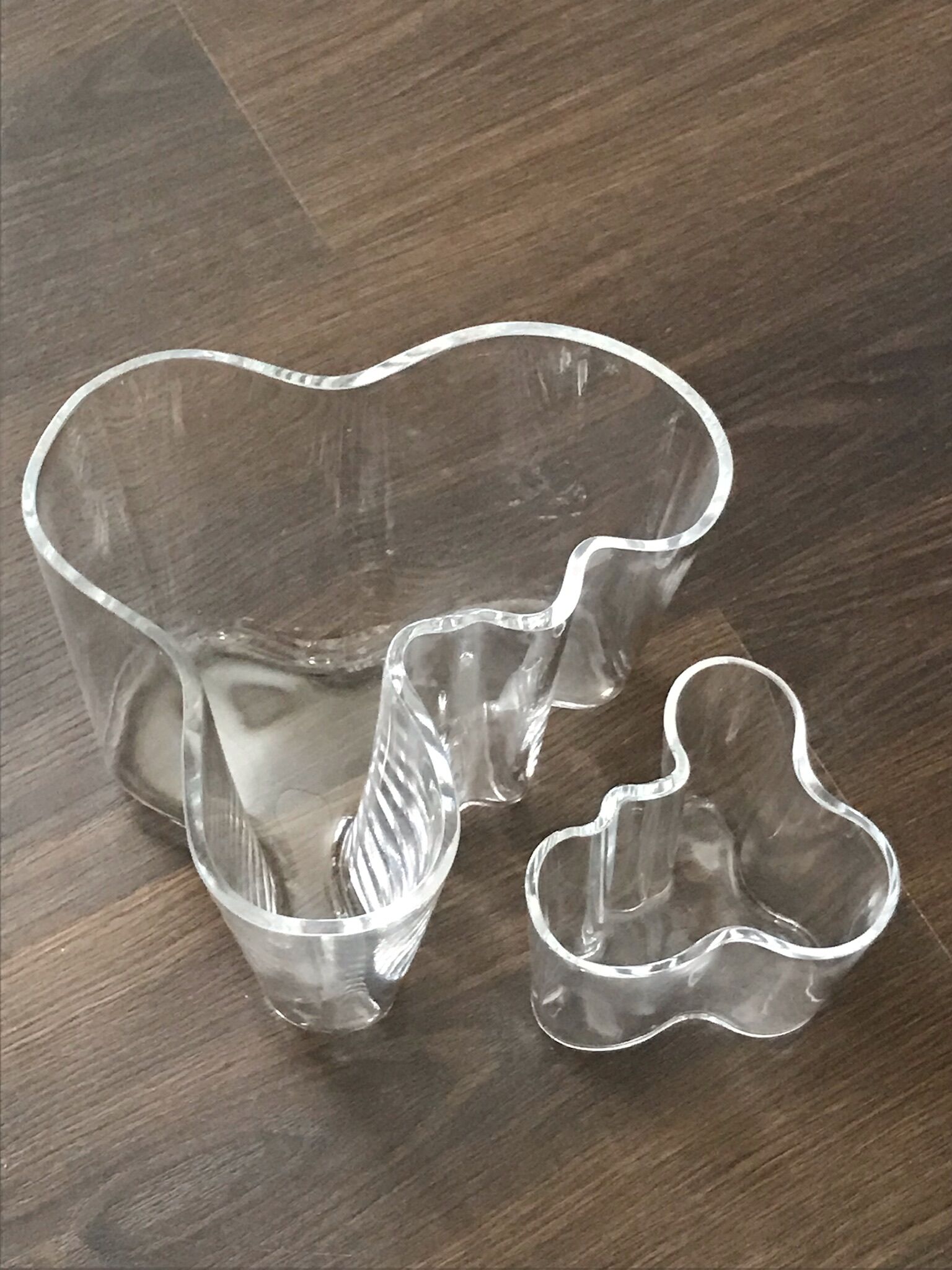 Duo of vases savoy design Alvar Aalto