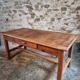 Antique French farmhouse dining table – Walnut work table, late 19th century