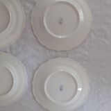 4 Plates made of GIEN camaieu blue central pattern and rinses model ROUEN