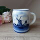 Mug ou chope à bière faïence de Delf Décor Moulins 10,5 cm