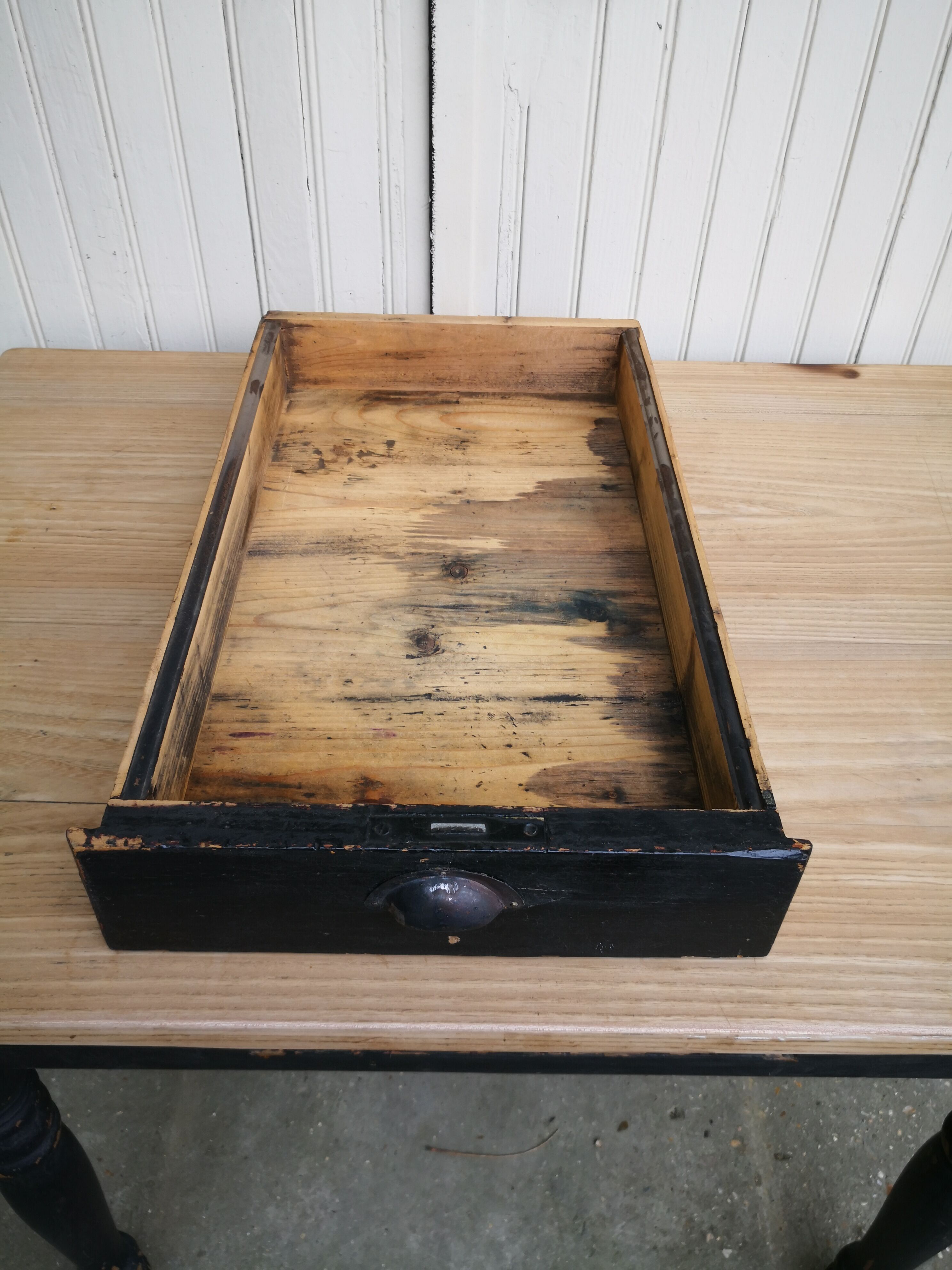 Vintage wooden farmhouse table