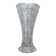 Vintage moulded glass vase from the 60s-70s, geometric design.