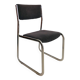 Chrome chair in gray fabric, Italy 1970s