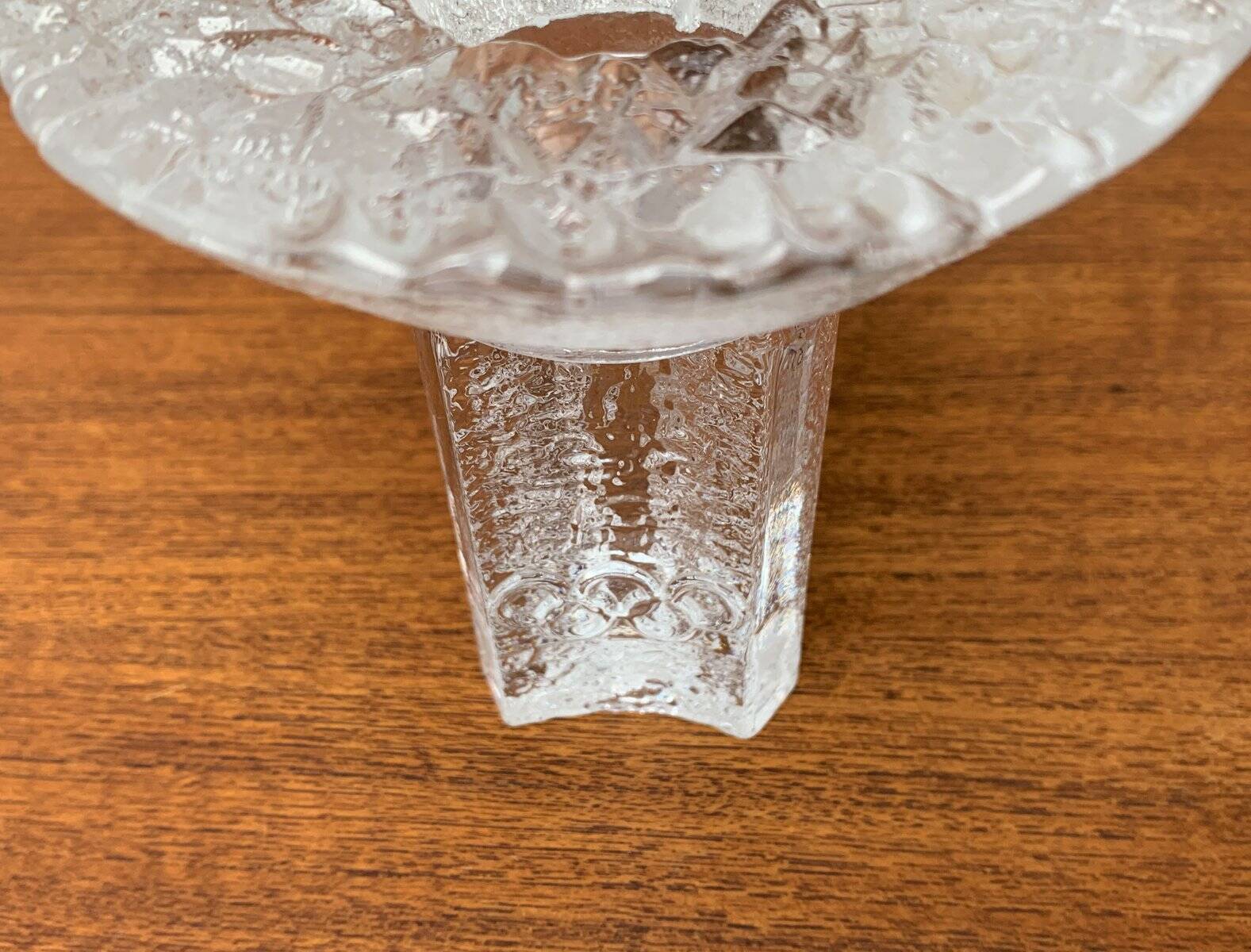 Olympics glass candle holder by Lars Hellsten for Orrefors, Sweden, 1984