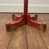 Postmodern coat rack in red lacquered beech, Italy, 1980s