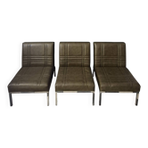 Ensemble suite de 3 chauffeuses fauteuils Vintage