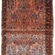 Handmade antique Persian Sarouk rug 109cm x 164cm 1920s - 1B747