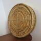 Round basket rattan and brass 60s 70s