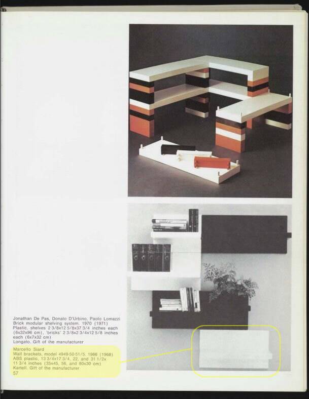 Étagère murale Marcello Siard (1968) – design iconique, 45 x 35 x 30 cm