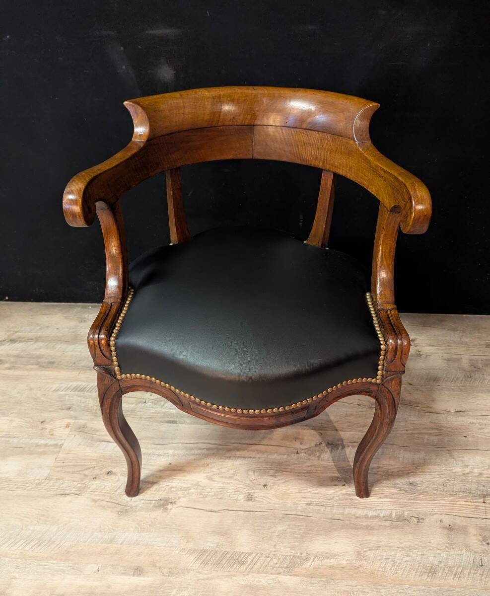 Restoration walnut office chair