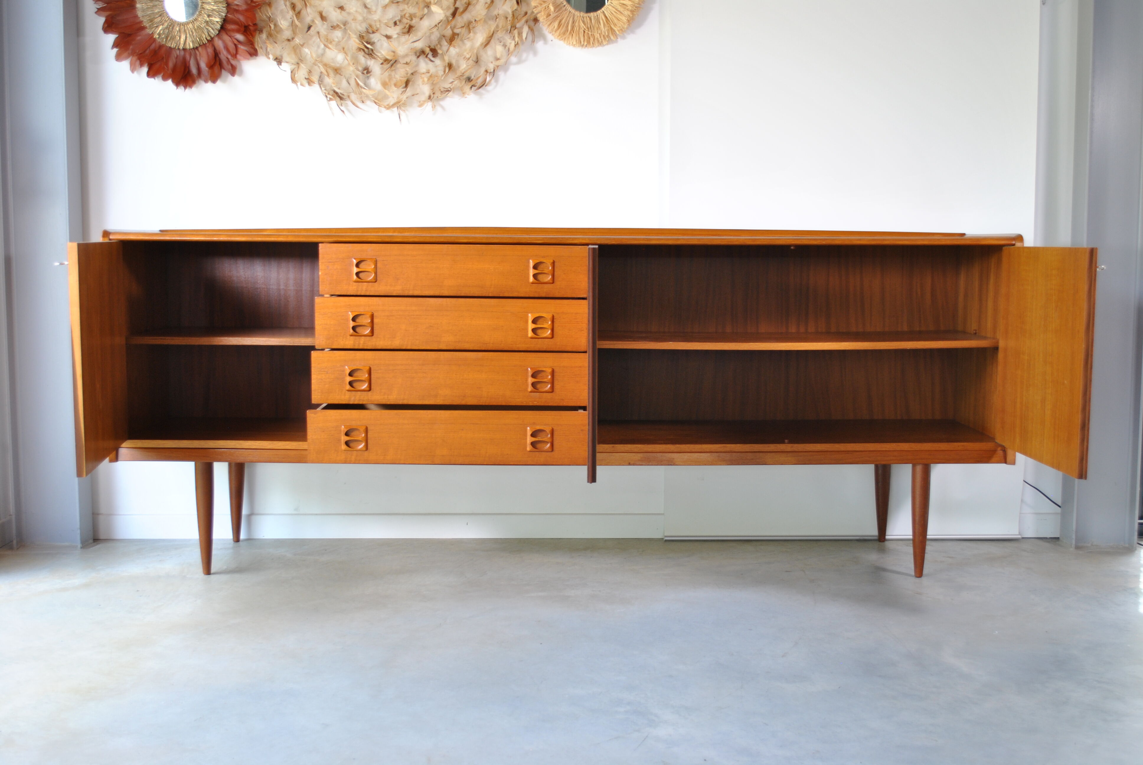 Scandinavian teak row 1970