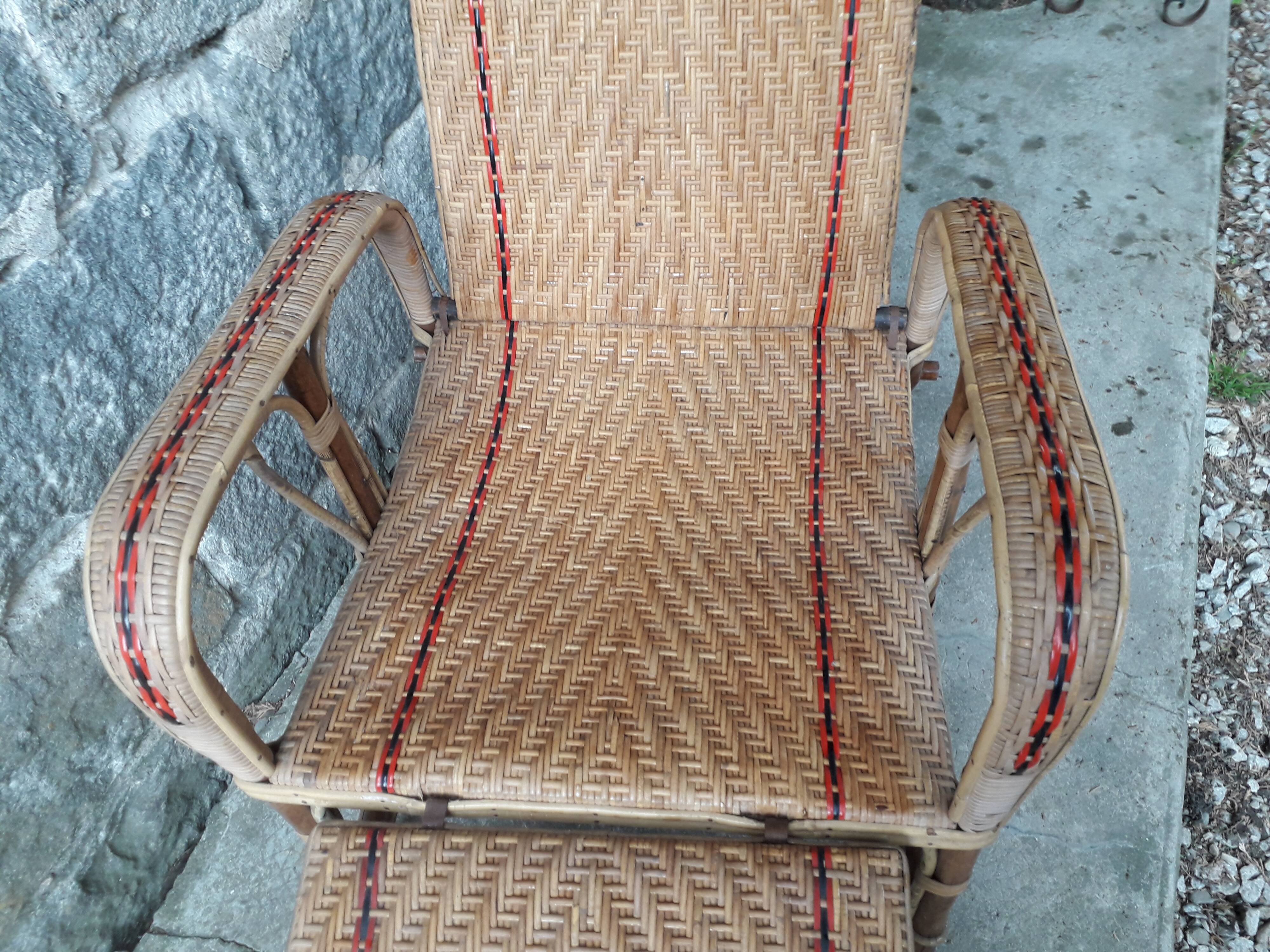Rattan long chair