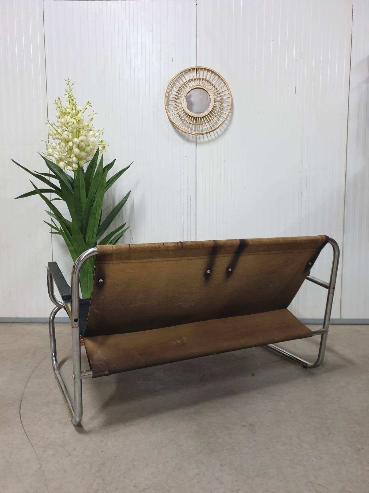 Two-Seater Tubular Lounge Piece, 1970s, Czechoslovakia