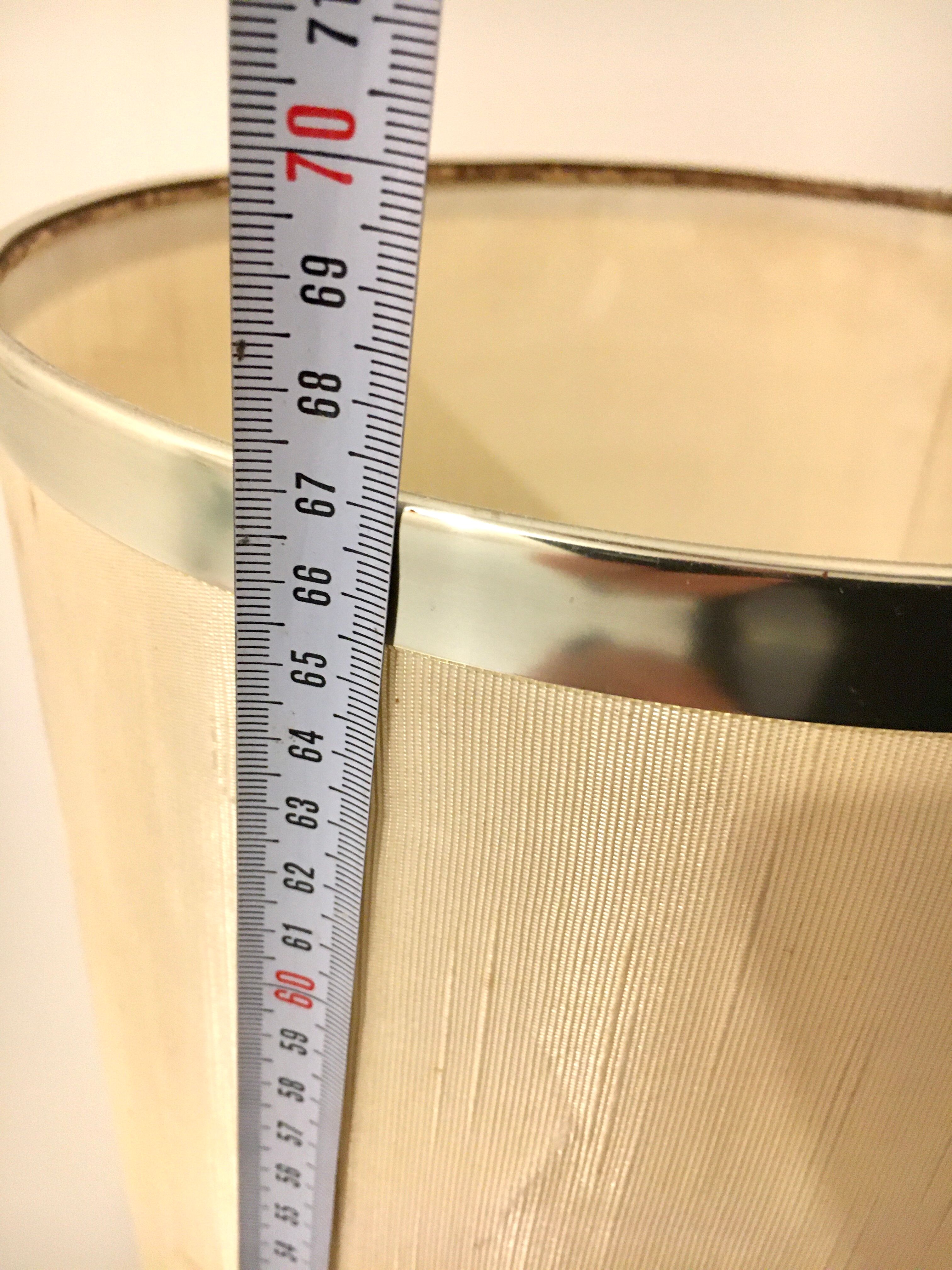 Vintage table lamp smoked glass and stainless 19x stainless steel