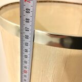 Vintage table lamp smoked glass and stainless 19x stainless steel