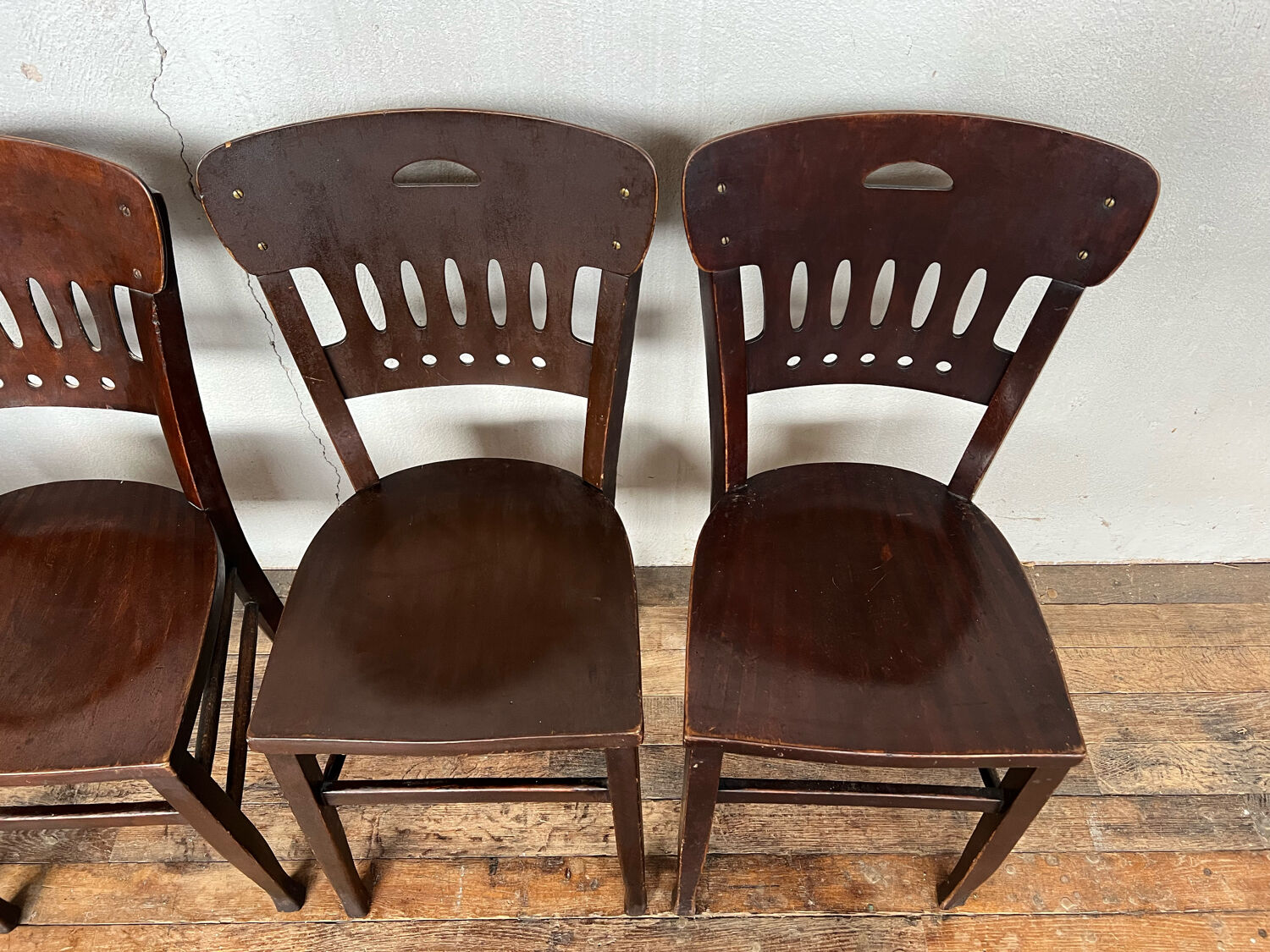 Series of 4 vintage Luterma bistro chairs 1920-1930