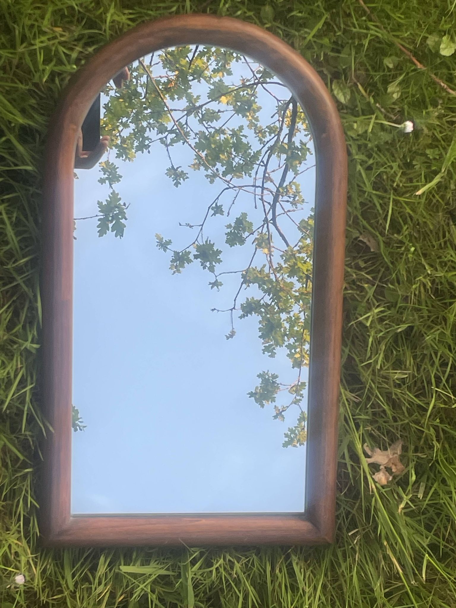 Old molded wooden mirror