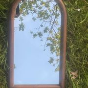 Old molded wooden mirror