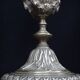 Superb pair of candlesticks with gilded bronze rams Louis XVI style late 19th century