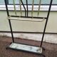 Cloakroom coat rack hat umbrella metal and vintage brass