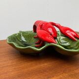 Vintage Italian lobster-shaped pottery sculpture.