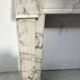 Louis XVI Style White Veined Carrara Marble Fireplace 19th Century