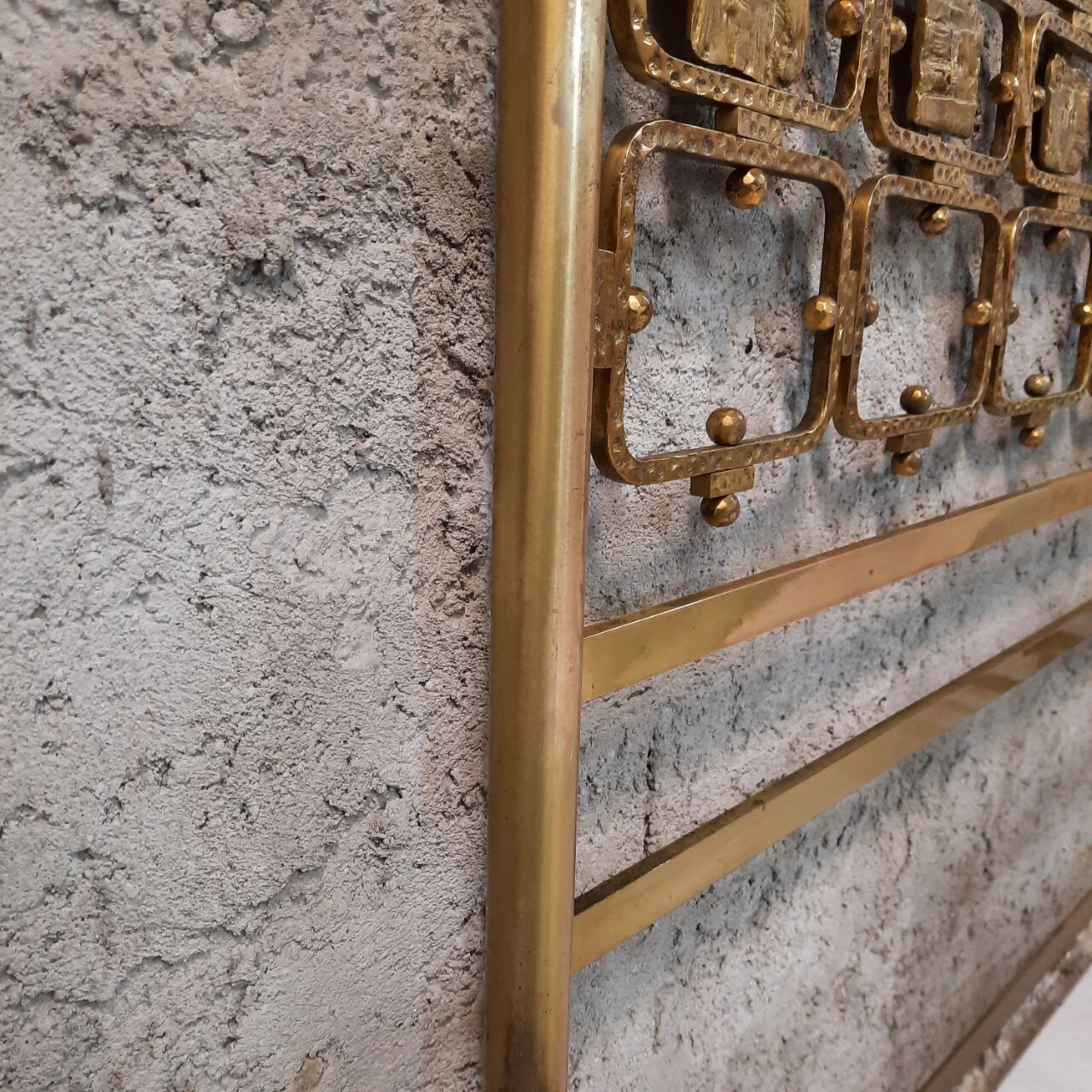 1960s / 70s bed design in gilded brass.