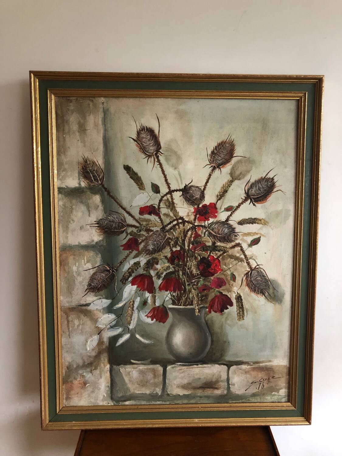 Oil painting on canvas bouquet of flowers