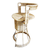 High rattan stool – Roger Coster design, 1970