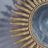 Mirror sun metal golden vintage 50s - 48cm.
