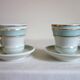 8 tasses brulot en porcelaine épaisse, fin XIXème