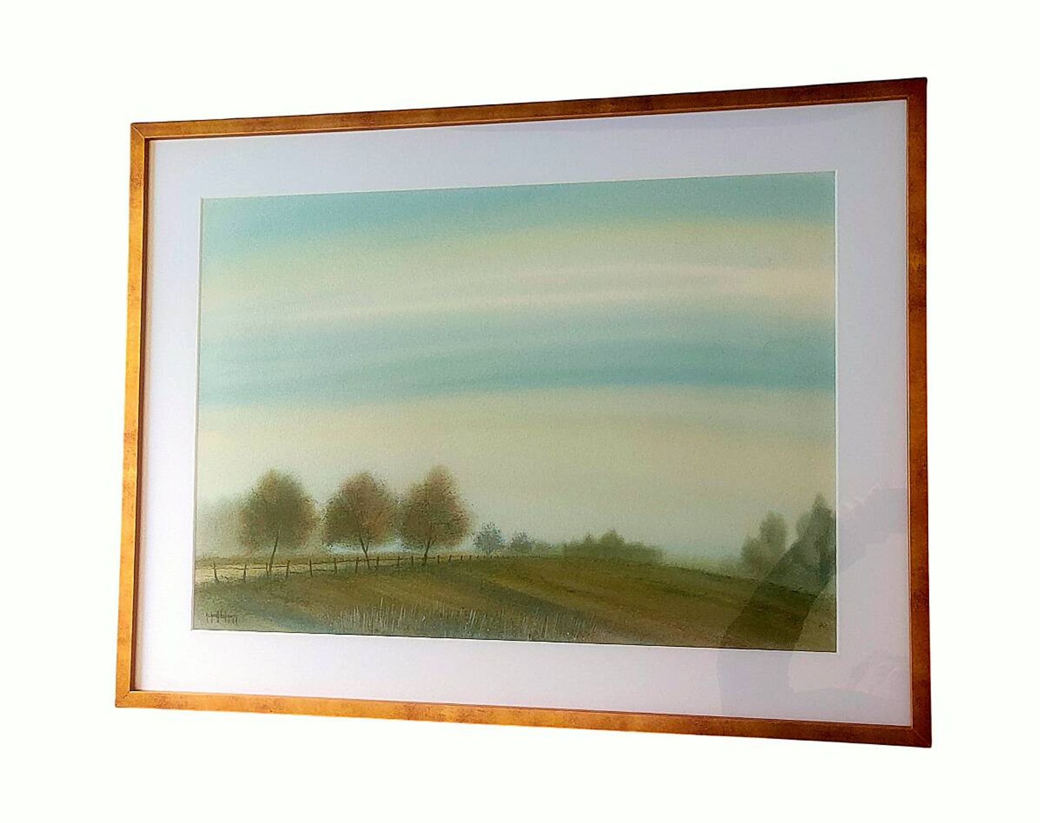 Painting signed Richard LITZELMANN (1951-2020) – Watercolor – Countryside landscape