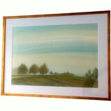 Painting signed Richard LITZELMANN (1951-2020) – Watercolor – Countryside landscape