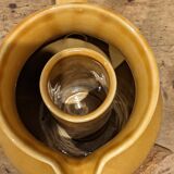 Refresher pitcher in ochre ceramic sandstone