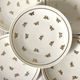 Cream and gold Limoges porcelain dessert plates