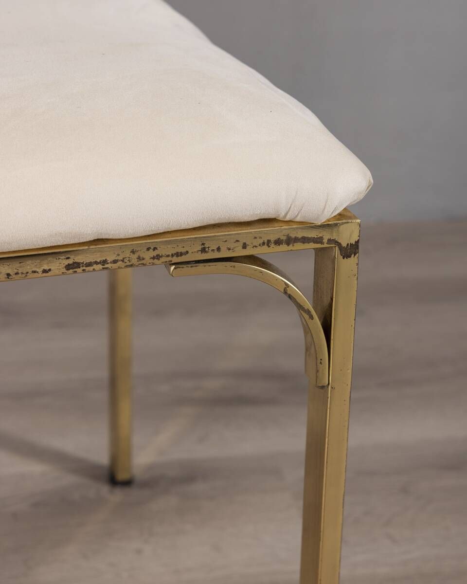 Set of 6 Vintage 1970s Chairs in Gold-Plated Brass, Designed by Renato Zevi