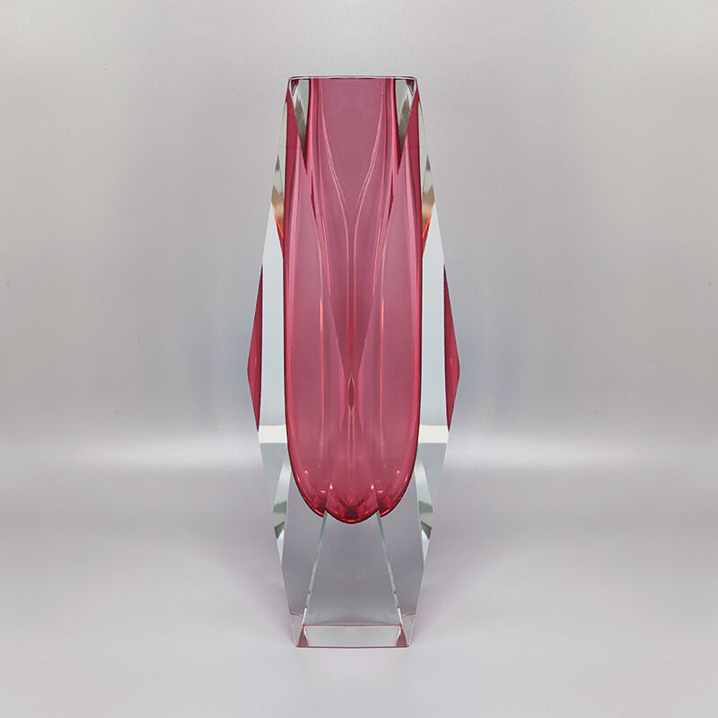 1960s Pink Vase By Flavio Poli. Made in Italy