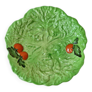 Vintage carlton ware cabbage and tomato slush plate made in england d 18.5 cm