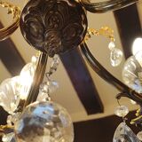 Bronze chandelier with 5-burner tassels