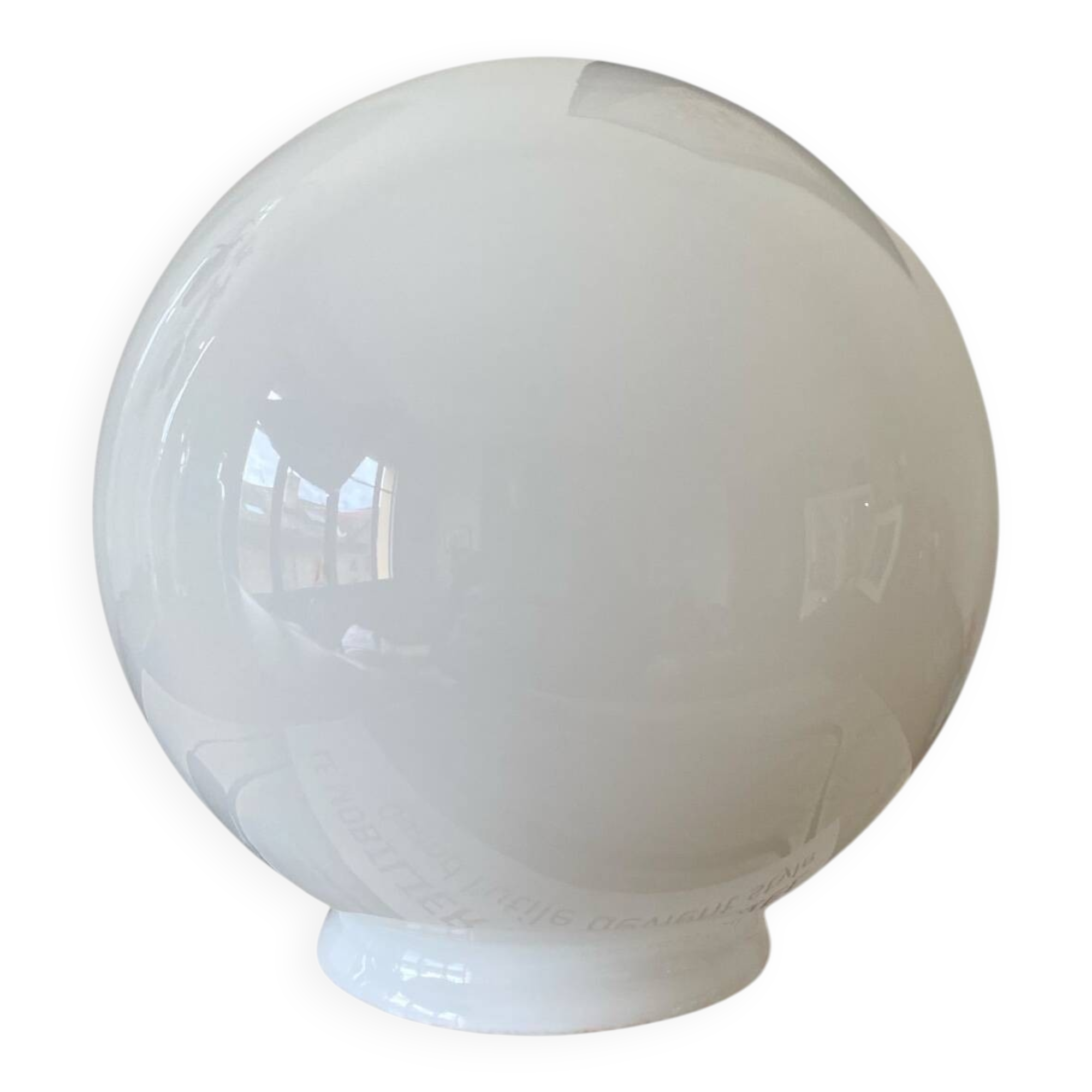 Antique opaline glass globe, 15 cm diameter for wall lamp chandelier.
