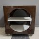 Space age cubic table in brown and white 1970s
