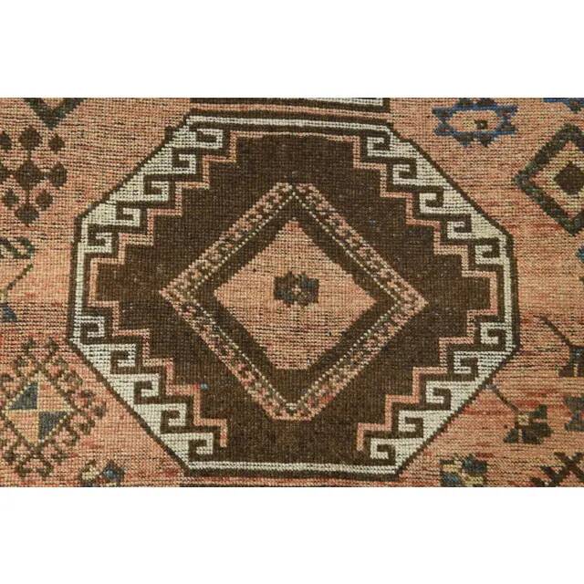 1970s Vintage Turkish Oushak Handmade Wool Cotton Orange Area Rug  149x316