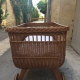 Large cradle wicker vintage organic mattress with "sound"