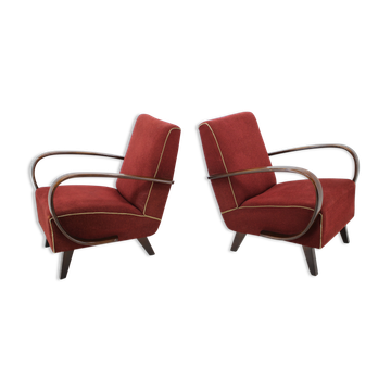 Pair of armchairs designed by Jindřich Halabala, 1950´s.