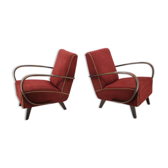 Pair of armchairs designed by Jindřich Halabala, 1950´s.