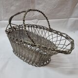 Silver metal bottle holder