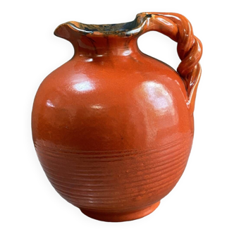 Terracotta pitcher signed guerin