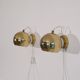Pair of vintage brass wall lamps 1970