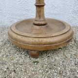 Art Deco tapered floor lamp in solid oak, 1930s-40s
